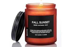 ‎M&SENSE M&SENSE Scented Candle in Glass - Soy Wax Candle Pink Beach 200 g | Fruity and Floral Aroma | 50 Hours Burn Time | Natural Candle for Tropical Atmosphere and Relaxation