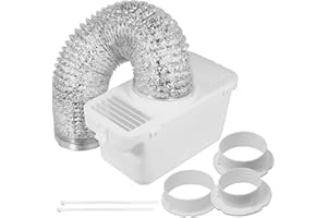 SPARES2GO Universelles Entlüftungs-Kondensator-Set aus Aluminium mit 3 Adaptern für Wäschetrockner (1,4 m)