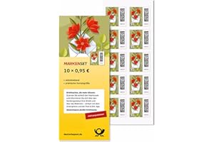 ‎FLOWERBOX DEUTSCHE P0ST 10x 0,95€ Briefmarken selbstklebend, für Standardbriefe bis 20g & Postkarten
