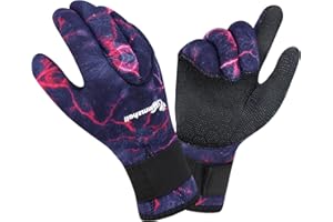 Summshall Gants de plongée résistants à l'eau en néoprène de 3 mm pour Homme et Femme, Gants de plongée Thermiques antidérapants pour Bateau, Surf, Sports Nautiques, pêche et Tuba