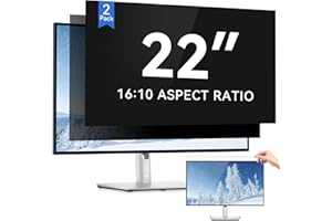 IPROKKO [2 Pack 22 Inch Computer Privacy Screen Filter, Removable Anti Glare Blue Light Scratch Protector Film for 22inch Computer 16:10 Widescreen Monitor, Anti Spy Security Protector Shield