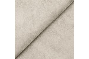 DESHOME Alessia - Tessuto al metro scamosciato in Microfibra Idrorepellente Stoffa per tappezzeria divani, cuscini, complementi d'arredo (Grigio luce, 1 metro)