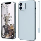 Silicone Case for iPhone 12 Ultra Thin Slim with Microfibre Scratch-Resistant Protective Case Mint Blue