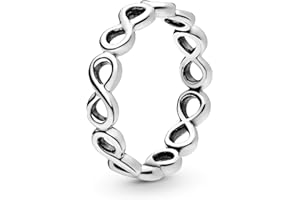 Pandora damski pierścionek z symbolem nieskończoności, srebro 190994