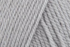 KHASO Stylecraft Special DK Crochet Yarn, Soft 100% Double Knitting Wool for Toys, Blankets, Cushion Covers, Jumpers - 100g Balls - Silver (1203) - Single (1 Ball)