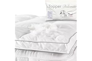 TEX FAMILY Topper per Materasso in Piumino Oca Tex Tirol © DOLOMITI 50% Piumino Oca / 50% Piuma Oca - Singolo cm. 80x190