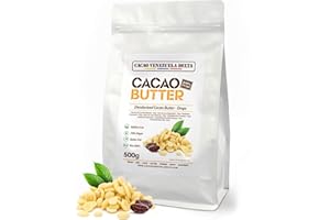 CACAO VENEZUELA DELTA Cacao V Delta Manteca De Cacao Pura Desodorizada gotas 500g. Uso Alimentario y Cosmético - Manteca Sin Gluten Vegana Paleo y Keto Ideal Chocolates y Postres Sin Aditivos y Antioxidante