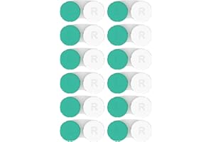 Axim USA Contact Lens Case 12 Pack 1 Year Bulk Pack Includes Tweezers and Applicator Kit Protect your eyes by changing your lens case monthly, Green, Normal