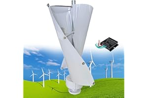 FABLESTORYEM 12000W Kit Generatore Eolico, Generatore Eolico ad Albero Maglev, Turbina Eolica Verticale Trifase, per Alimentazione Elettrica Domestica, Infrastrutture Stradali,E-48V