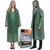 Welsberg 1 Pieza Poncho de Lluvia Impermeable con Capucha y Mangas, Reutilizable, Chubasqueros Impermeable para Hombre y Muje