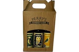 Perry's Somerset 3 Pack Cider Gift Hamper - Full Bodied Naturally Sparkling Cider- Puffin, Barn Owl And Grey Heron Cider 3 X 500ml - Valentine Gifts For Him