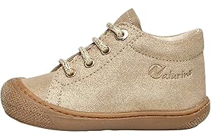 Naturino Cocoon-Lauflernschuhe aus Veloursleder in Glitter-Optik Gold 23