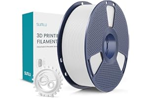 SUNLU PLA+ Filament 1.75mm, Mayor Durabilidad y alta Resistencia, Filamento PLA Plus para impresoras 3D FDM, bobina de 1KG, pla+ Blanco