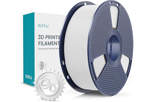 SUNLU PLA+ Filament 1.75mm, Mayor Durabilidad y alta Resistencia, Filamento PLA Plus para impresoras 3D FDM, bobina de 1KG, pla+ Blanco