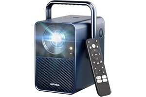 ULTIMEA Proiettore 4K Supporto Android TV 11.0 con Netflix, Videoproiettore 1000 ANSI Lumen, Dolby Audio, Bassi profondi, Design Maniglia, Home Cinema Portatile Proiettori 1080P Nativo, Poseidon E40