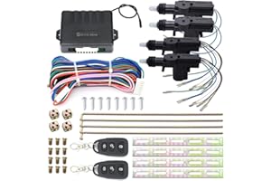 XUKEY Système de Verrouillage Centralisé Universel pour Porte de Voiture avec 2 Télécommandes, Serrure de Porte de Voiture, Conversion de Voiture