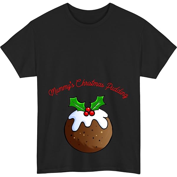 MBN Womens Christmas Xmas Pudding Ladies Pregnant Maternity Mummy's Swing Mini Dress Mummys Xmas Pudding Dress Red Plus Size (UK 24/26) Fashion