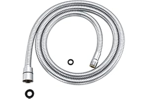 GNIMAUHZ Tuyau de Rechange pour Robinetterie de Cuisine M15/1 x 1/2", Tuyau d'extraction en métal (galvanoplastie, 1,5 m)