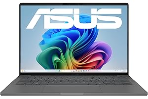 ‎ASUS ASUS Zenbook A14 OLED UX3407QA Laptop | 14" WUXGA 16.10 OLED Display | QC Snapdragon X Plus X1-26-100 | 16 GB RAM | 1 TB SSD | QC Adreano GPU | Windows 11 | QWERTZ Tastatur | Iceland Gray