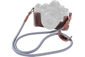 SMALLRIG Camera Case Kit for Nikon Z f, Vintage PU Leather Camera Case Kit, with Enhanced Grip, Scratch-Resistant Microfiber Lining, Aluminum Alloy Frame,Shoulder Strap, Brown - 5096