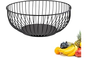 Westmark Corbeille en fil Lumos Small – Corbeille décorative en métal – Noir, 20 cm – Pour fruits, légumes, pain
