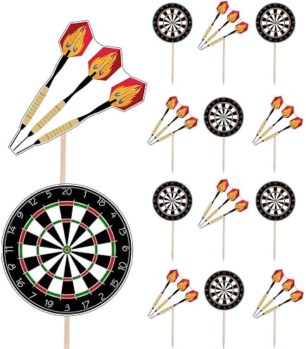 Personalised Darts Birthday Edible Icing Cake Topper & Cupcake Topper – E803
