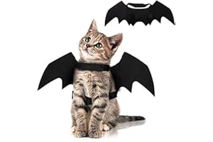 Ling & Bai Halloween Pet Bat Wings Dog Funny Costume Cute Cat Dress Up Accessories Kitten Puppy Apparel Decoration for Cosplay Parties