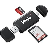 Vanja Lettore di Schede di Memoria SD/Micro SD, Adattatore Micro USB OTG e Lettore di Lchede USB 2.0 TF per con Computer/Smar