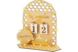 AXERHK Ramadan Calendar, Ramadan Decorations for Home, Wooden Ramadan Advent Calendar, 30 Day Ramadan Countdown Calendar, Ramadan Advent Calendar 2025, Ramadan Decorations for Ramadan and Eid Mubarak