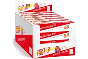 Dextro Energy Fizzy Sour Berry Tablets | Fast Acting Carbohydrates for a Quick Burst of Glucose | Ideal on The Go | Vegan| 47g (Pack of 24)