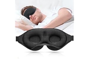 onaEz Sleep Mask, 2023 3D Mesh Sleeping Mask for Women Men with Breathable Fabric & Mesh Vents, Total Darkness Concave Sleep Masks Blindfold Eye Cover with Adjustable Strap for Travel, Nap, Sleeping