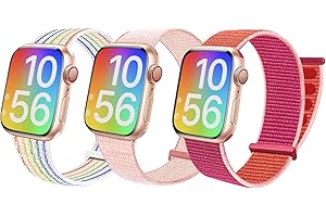 BlackPro Apple Watch-Armband für Kinder, atmungsaktiv, weiches Nylon-Schlaufenarmband für Jungen und Mädchen, kompatibel mit Apple Watch Serie 7/6/5/4/3/2/1/SE, 38 mm, 40 mm, 41 mm, 42 mm, 44 mm, 45 mm