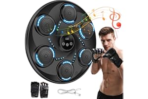 LIROPAU Machine de Boxe électronique, LED Intelligente Boxe Musicale, intelligente Équipement électronique d'entraînement de boxe pour Adultes et Enfants, 9 Modes de Vitesse, Patent Nr: 015044049-0001