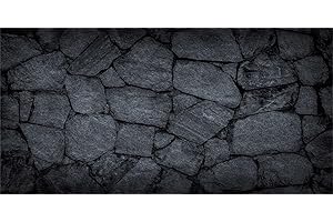 MIRRORANG 120x61cm Fond d'aquarium de Roche Gris foncé Pierre Aquarium Affiche Toile de Fond Fond Terrarium Rocheux Fond Vinyle