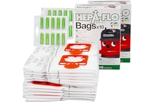 Reliapart GENUINE Numatic Henry Hetty Hepa-Flo SMS Dust (20 Bags + 20 Fresheners) NVM-1CH for Henry Hetty James NRV200 NVR225 RSV200 Series 604015 Dust Vacuum