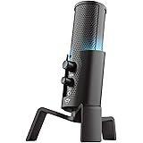 Trust Gaming GXT 258 Fyru Microfono PC, 4 Pattern Di Registrazione, Illuminazione LED, Microfono USB Per Computer, PS4, PS5, 