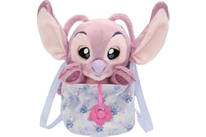 Baby Paws Disney Angel Peluche Interactivo Peluche con Sonidos Que Abre Y Cierra Los Ojos E Incluye Una Bolsa para Llevarlo Contigo Niños y Niñas de 3 Años o Más