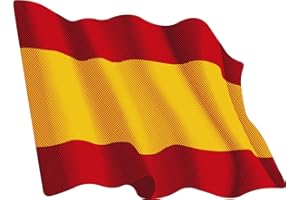 ARTIMAGEN Pegatina Bandera Ondeante sin escudo España 80x60 mm.