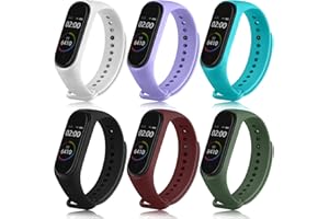 Wanme 6 Piezas Correa Compatible con Xiaomi Mi Band 4 Xiaomi Mi Band 3 Pulseras Reloj Silicona Banda Original para Xiaomi Mi Smart Band 4 Recambio Correa (No Host)