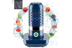 TOWEBOORY Limpiador de Frutas y Verduras, 3000mAh IPX7 Purificador de Frutas y Verduras con Tecnología de Purificación de Iones OH, para Limpiar Frutas y Verduras, Arroz, Carne