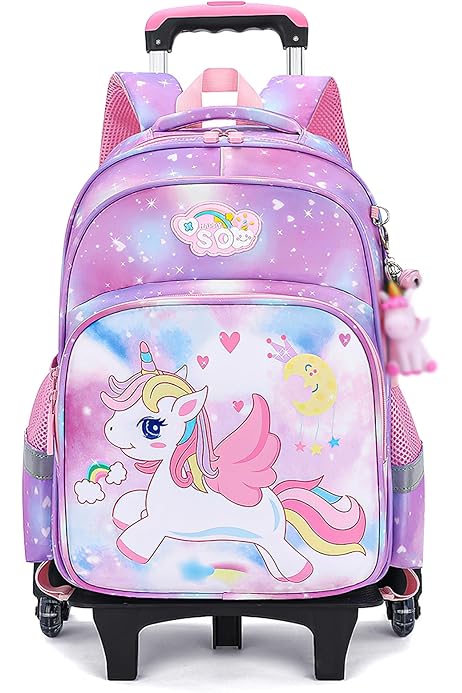 Les Meilleurs Cartables DYMY Sac Trolley Fille Cartable Roulette