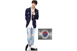 BundleZ-4-FanZ Jin Bangtan Boys Lebensgrosse und Klein Pappfiguren/Stehplatzinhaber / Aufsteller Fan Pack, 179cm x 48cm Enthält 8X10 (25X20Cm) starfoto
