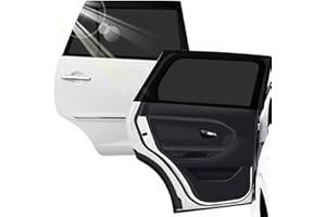 QLOUNI Autofenster Sonnenschutzrollos 2 Stück Sonnenschutz Auto Baby Universal Sonnenblende Auto Netz Heckscheibe Seitefenster Netz Kinder Elastizität Sonnenschutz Auto Netz Dehnbar für Autos, SUV