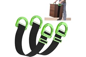 PDDENALITY 2 PCS Moving Straps, Lifting Straps for Movers Adjustable Furniture for Single Multiple Person Use Movers Tool