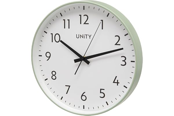 Unity Fradley tyst väggklocka modern grön 30 cm