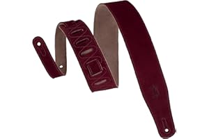 Levy's Leathers MS26-BRG - Correa para bajo y guitarra de cuero, 6,35 cm