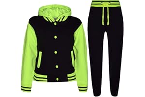 A2Z 4 Kids Tracksuit Girls Boys Baseball Plain Top Bottoms Jogging Running Suits Activewear Fashion Kids Outfit New Age 5 6 7 8 9 10 11 12 13 Years