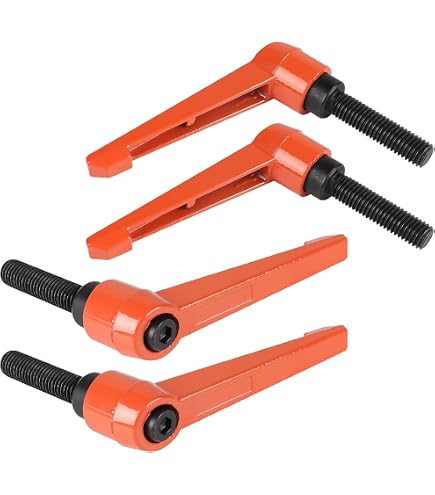 QUARKZMAN Lot De 4 Poignées à Levier De Serrage M10 X 50mm - Acier Inox 304 Noir