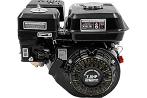 BJTDLLX 7.5 HP 210cc Petrol Engine Kart Motor Stand Motor Drive Motor 4 Stroke 3600 rpm Replacement Motor 20 mm Keyway with Oil Alarm / Low Oil Protection / Air Cooling (Type C)