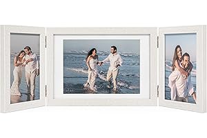 Afuly Cornice Foto Bianca 3 Foto 10x15 cm e 13x18 cm Cornice Multipla Legno Rustico Moderno Regalo di Famiglia